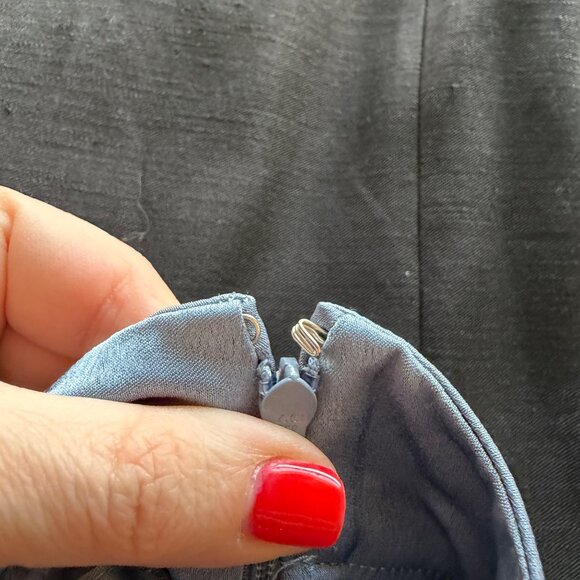 Sezane Sandy Midi Skirt Womens Size 36 US 4 Ice Blue Satin Minimalist Parisian - Picture 5 of 11